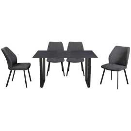 MID.YOU STOLOVÁ SÚPRAVA, tmavosivá.