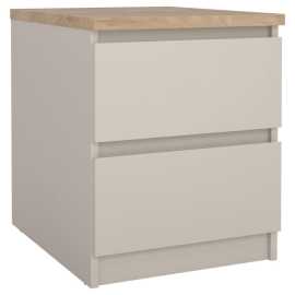 Boxxx NOČNÝ STOLÍK, farba duba, kašmírová, 40,4/49,5/50 cm.