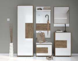 Predsieň freya - dub halifax/biela.

 

Zostava ponúka bohatý úložný priestor.

 

Predsieň Freya sa skladá z týchto produktov:


	Závesné zrkadlo Freya – 63x81x2cm (š, v, h)
	Predsieňová skrinka Freya – 63x94x36cm (š, v, h)
	Predsieňová skriňa Freya – 63x197x36cm (š, v, h)
	Čalúnený botník Freya – 63x48x36cm (š, v, h)
	Vešiakový panel Freya - 70x112x13cm (š, v, h).



Všetok nábytok patriaci do kolekcie Freya nájdete nižšie v súvisiacich produktoch.