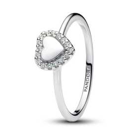Pandora Romantický strieborný prsteň Srdce s aureolou Timeless 193801C01 52 mm.