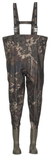 Nash prsačky zt hd waders camo - 45.
 Klasické veľkosti: 
  •Dodávané s unikátnou vychytávkou ZT Wader Horn •ZT Camo design •Vystužené kolená •Odolná topánka s podrážkou proti zanášaniu •Vnútorné vodeodolné vrecko na zips na telefóny a príposluchy • Elastické nastaviteľné ramenné popruhy s elastickým spojením •Dostupné vo veľkostiach UK 5-12, EU 39-46.
 XL veľkosti: 
 Nie všetkým kaprárom sedí klasický strih brodiacich nohavíc.
 • Rovnaká špecifikácia ako HD Wader Camo •Dodávané s unikátnou vychytávkou ZT Wader Horn