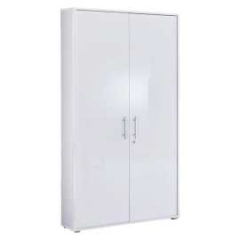 MID.YOU SKRINKA NA DOKUMENTY, biela, biela s vysokým leskom, 84,4/185,6/33 cm.