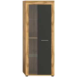 MID.YOU VITRÍNA, sivá, 60/159/35 cm.