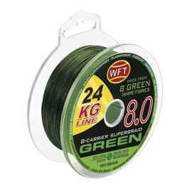 Wft splietaná šnúra kg 8.0 zelená - 600 m - 0,22 mm - 29 kg.