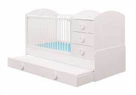 Detská rastúca postieľka 80x180cm so zásuvkou chloe - biela.

 

Pod prebaľovacím pultom nájdete veľa úložného priestoru v dvoch zásuvkách, ktoré skvele využijete na oblečenie, detskú kozmetiku, plienky a všetky ďalšie nevyhnutnosti, ktoré tak máte neustále pri ruke.

 

Teleskopické priečky môžete nechať zo začiatku v nižšej polohe, aby ste sa nemuseli do postieľky toľko predkláňať.

 

V spodnej časti postieľky je priestranná zásuvka.

 

Až nebude potrebné využívať prebaľovací pult a nastane pre vaše dieťa ten správny čas výmeny postieľky za detskú posteľ, jednoducho rastúce postieľku podľa montážneho návodu rozložíte.

 

Všetky jednotlivé diely tejto postieľky sú pre väčšiu bezpečnosť opatrené zaoblenými hranami.

 

Rozmery rastúci postieľky s prebaľovacím pultom Chloe sú 89x111x183cm (š, v, h).

 

Všetok nábytok patriaci do kolekcie Chloe nájdete nižšie v súvisiacich produktoch.