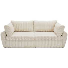 Carryhome ROZKLADACIA POHOVKA, textil, krémová.