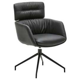 Dieter Knoll STOLIČKA S PODRÚČKAMI, čierna.