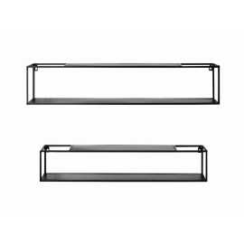 SADA NÁSTENNÝCH REGÁLOV, čierna.