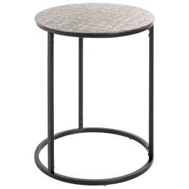 PRÍRUČNÝ STOLÍK, čierna, strieborná.