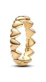 Pandora Pozlátený srdiečkový prsteň Shine 163427C00 58 mm.