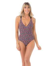 Dámske jednodielne plavky 69SLAM FLOWER SKULL TALLY (YMSFKS-PA) L.