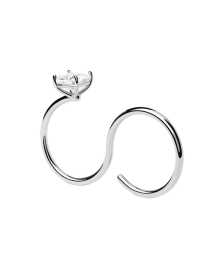 PDPAOLA Módny dvojitý strieborný prsteň so zirkónom Sofia AN02-A27 48 mm.