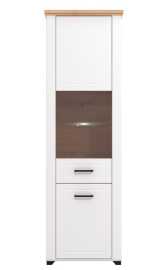 Vysoká vitrína s osvetlením police lotta - biela/dub artisan.

 

Vysoká vitrína vytvorí kúzelný úložný priestor v obývacej izbe.

 

Rozmery Vysoké vitríny s osvetlením police Lotta sú 60,5x194,5x41cm (š, v, h).

 

Všetky produkty z kolekcie Lotta nájdete nižšie v súvisiacich produktoch.