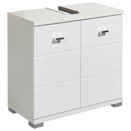 Livetastic SKRINKA POD UMÝVADLO, biela s vysokým leskom, biela, 60/57/31 cm.