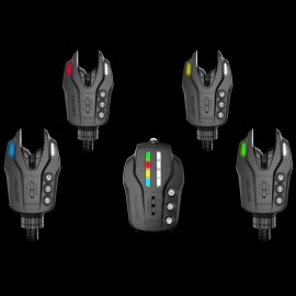 Prologic sada signalizátorov element com-pact alarm set - 3+1.
 Technické údaje: •Nastaviteľná hlasitosť, tón a citlivosť •Úrovne citlivosti: 3, 5, 7, 14, 28 a 56 mm •Šesť úrovní hlasitosti a tónu •2,5mm zdierka pre svietiaci indikátor •Výkonné interné Li-On batérie •Nízka spotreba energie •Upozornenie na vybitú batériu •Možno nabíjať počas rybolovu •1 m dlhý nabíjací kábel (60 cm + 4x 40 cm) •Viacfarebná LED dióda na hlásičoch •Dosah najmenej 100 m (v závislosti od terénu) •IP66 odolnosť proti prachu a vode •Vibračný režim na príposluchu •LED diódy na príposluchu •Indikácia spätného záberu (padáku)
