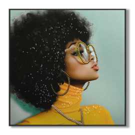 OBRAZ NA PLÁTNE, ľudia, 82/82/4 cm.