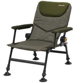 Prologic kreslo inspire lite pro recliner chair with armrests.
 PARAMETRE 
 Dĺžka:40cm Polohovateľné:Áno Výška:52cm Šírka:47cm Výška sedadla:33-43cm Nosnosť:140kg Lakťové opierky:Áno Počet nôh:4 Materiál:MCP Hmotnosť:6,3kg