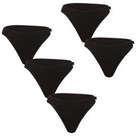 5PACK dámske tangá Gaubert čierná (GBTW-907) L/XL.