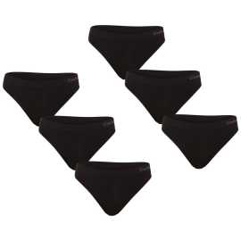 6PACK dámske tangá Gaubert čierná (GBTW-3104/black) S/M.