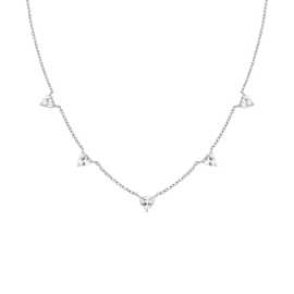 Rosefield Romantický oceľový náhrdelník so srdiečkami JNRHS-J1006.