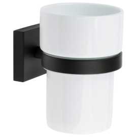 POHÁR NA ZUBNÉ KEFKY čierna, biela.