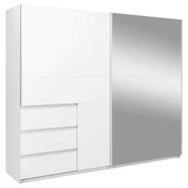 MID.YOU SKRIŇA S POSUVNÝMI DVERAMI, biela, 250/205/61,5 cm.