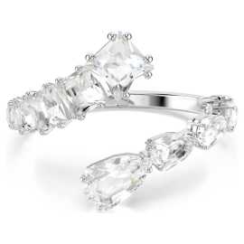 Swarovski Oslnivý pevný náramok s čírymi krištáľmi Matrix 5692519 16 cm.