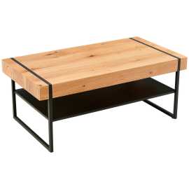 Livetastic KONFERENČNÝ STOLÍK, prírodná farba, čierna, drevo, kov, 110/45/59 cm.