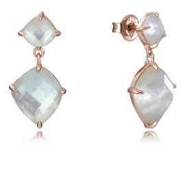 Viceroy Prekrásne bronzové náušnice s perleťou Elegant 15110E100-40.