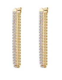 Brosway Pozlátené dlhé náušnice s kubickými zirkónmi Desidery BEIE030.