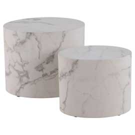 MID.YOU SADA PRÍRUČNÝCH STOLÍKOV, sivá, biela.