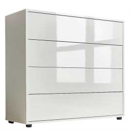 MID.YOU KOMODA, biela, biela s vysokým leskom, 79/73/33 cm.