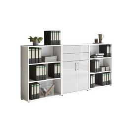 MID.YOU SKRINKA NA DOKUMENTY, biela, biela s vysokým leskom, 253,2/113,6/33 cm.