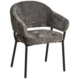 MID.YOU STOLIČKA S PODRÚČKAMI, železo, mikrovlákno, antracitová.