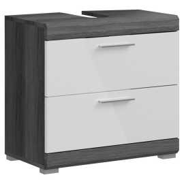 MID.YOU SKRINKA POD UMÝVADLO, biela s vysokým leskom, antracitová, sivá, 60/56/34 cm.