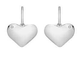 Hot Diamonds Strieborné visiace náušnice s pravými diamantmi Desire DE780.