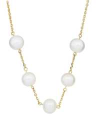 Silver Cat Pôvabný pozlátený náhrdelník so sladkovodnými perlami SC552.