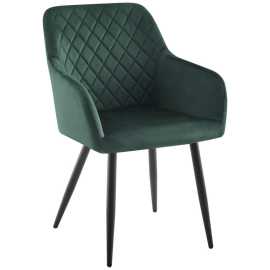 Ti'me STOLIČKA S PODRÚČKAMI, železo, tkaná textília, čierna, tmavozelená.