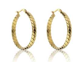 Marc Malone Elegantné kruhové náušnice Stella Gold Earrings MCE23014G.