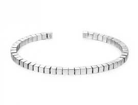 Rosato Pevný strieborný náramok cubic RZB030 6,4 cm.