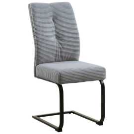 Carryhome STOLIČKA S PRUŽNÝM PODNOŽÍM, kord, sivá, čierna.