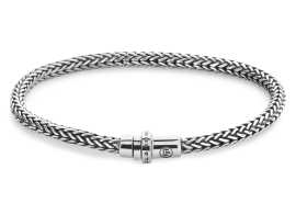 Rebel&Rose Prepletaný strieborný náramok Artemis RR-BR031-S 21 cm.