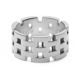 Daniel Wellington Dizajnový oceľový prsteň 5-Link DW0040103 62 mm.