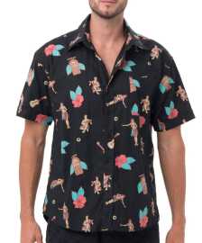 Pánska košile 69SLAM HAWAIIAN NIGHT (MSHHWN-BK) S.