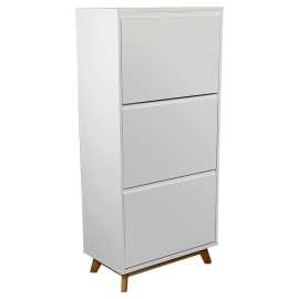 Xora VÝKLOPNÁ SKRINKA NA TOPÁNKY, prírodná farba, biela, kaučukové drevo, 60/128/34 cm.