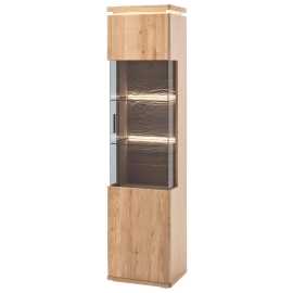 Linea Natura VITRÍNA, trámový dub, dub bianco, 50/204/37 cm.