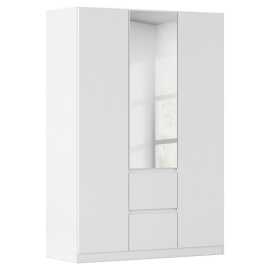 Rauch Möbel SKRIŇA S OTOČNÝMI DVERAMI, strieborná, biela, 136/197/54 cm.