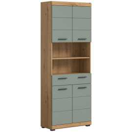 MID.YOU VYSOKÁ SKRINKA, šalviovozelená, 74/191/31 cm.