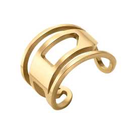 Diesel Štýlový otvorený prsteň z pozlátenej ocele DX1569710 59 mm.