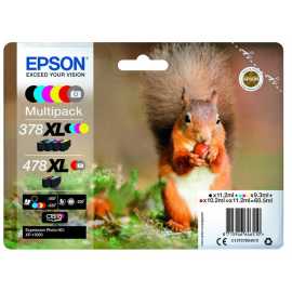 Epson 378XL+478XL C13T379D4010 barevná (CMYK) sada originální cartridge.